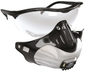 Zestaw środków ochrony osobistej, w zestawie: Przezroczyste szkła HC i przeciwmgielne, filtr x 3, okulary ochronne,