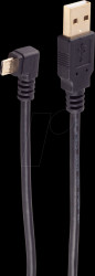 BS13-10001 USB A &gt; Micro-B connector, 90° angle, right, 1 m