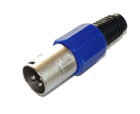 Wtyk XLR na kabel niebieski