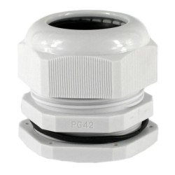 Dławnica kablowa 30-38mm IP67 gwint calowy jasnoszara PG42