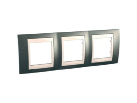 UNICA PLUS Ramka 3 potrójna pozioma terra manganowa MGU6.006.524 SCHNEIDER ELECTRIC