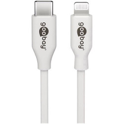 Goobay 39446 USB cable USB 2.0 USB-C plug Apple Lightning plug 1m White