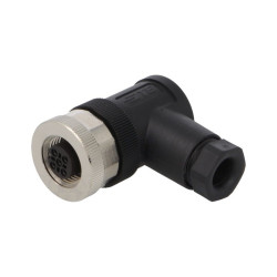 Wtyk żeński kątowe 4P M12(4-6mm) złącze IP67 do czujnika