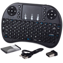 Mini Key Wireless Keyboard + Touchpad - Black