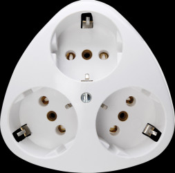 100502000 STANDARD - Three earthed contact outlets, Arctic white