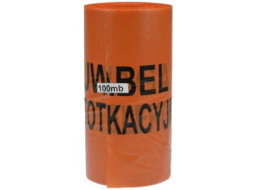 Folia ostrzegawcza POMARAŃCZOWA 10cm x 100m