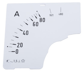 Podziałka miernika panelowego, 0/80/480A For 80/5A CT