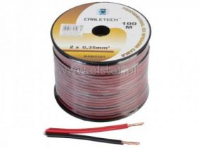 Kabel głośnikowy 2x 0,35mm Cabletech CU czarny
