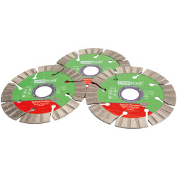 Core Plus XMS22HYBRID 115mm (4.5in) Hybrid Diamond Blade Tin of 3