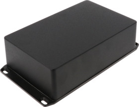 Aluminum die cast enclosure, (L x W x H) 188 x 119 x 56 mm, black (RAL 9005), IP65, 1590WDFLBK