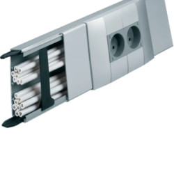 Liféa kanał 40x110 z łącznikami i 2 klamrami srebrny lakierowany LFF401100ALU