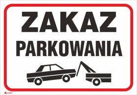 Tabliczka ostrzegawcza PCV /Zakaz parkowania/ 89/L/P