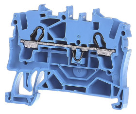 Blok zacisków przelotowych WAGO poziomy: Pojedynczy 22 → 12AWGWciskany zacisk Cage Clamp TOPJOB S, 2002 raster: