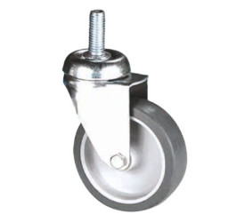 Koło samonastawne średnica kabla 80mm Trzpień gwintowany Guitel Hervieu 50kg wysokość całkowita 109mm