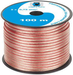 PrzewĂłd gĹoĹnikowy CCA 2 x 0,75mm rolka 100m