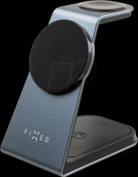 FIXMPOS-AL-GR Qi charger, MagSafe, 15 W, 3-in-1, for Apple, grey