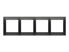SIMON 54 PREMIUM Ramka 4 poczwórna czarny do puszek karton-gips IP20/IP44 DRK4/49 KONTAKT SIMON