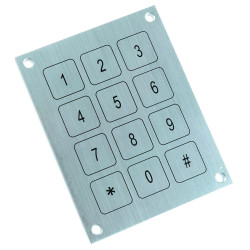 3x4 Aluminium Piezo Keypad IP68 KPF34