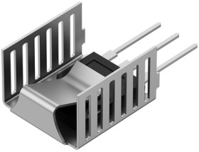 Clip-on heatsink, (L x W x H) 26 x 23 x 15 mm, 19.2 K/W, solderable surface, 10151893