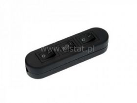 Przełącznik czarny przelotowy PK980 ( 3 x przeł.)