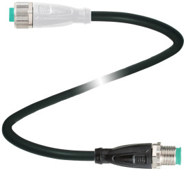 Pepperl+Fuchs 240779-100007 Złącze konfekcjonowane czujnika/aktuatora V1-G-E2-BK0,6M-PUR-U-V1-G, piny: 3, 3, 0.6 m, 1 sz