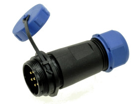 Wtyk; SP2111C/P7II-1C; 7 torów; lutowany; 2,0mm2; 7-12mm; SP21; na przewód; IP68; 15A; 500V; Weipu; RoHS; SP2111/P7II-1C
