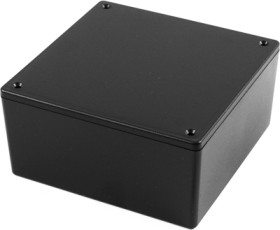 ABS enclosure, (L x W x H) 123 x 123 x 57 mm, black (RAL 9005), IP54, 1591XXUSBK