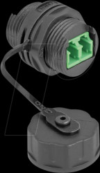 88033 Fiber optic connector LC duplex socket / socket, sealing cap, IP