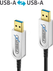 FX-I540-050 Optical USB 3.1 Cable, FiberX, USB-A to USB-A Connector, 50 m