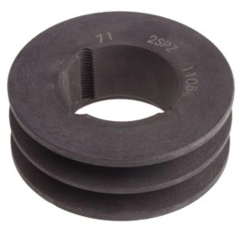 Krążek, śr. całkowita: 75mm, śr. otworu: 42mm, l. rowków: 2, Żeliwo, stal