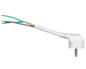 Przewód przyłączeniowy H05VV-F 3x1,5 3m biały S14323