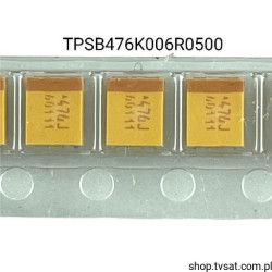 TPSB476K006R0500 Tantalum 47uF 6.3V 10% SMD-B AVX