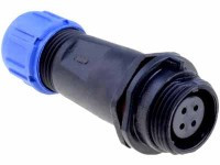 SPP1711-4GZ Gniazdo 4 pin na kabel (6-10mm) okrągły, zakręcany, wodoodporny - gwint zewnętrzny