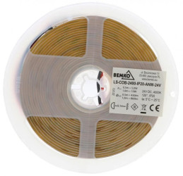 Taśma LED Premium 24V DC COB 2400LED/5M 14W/1m IP20 3 lata gw. biała neutralna D87-LS-COB-2400-IP20-ANW-24V