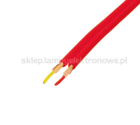 Przewód montażowy 2 x RCA płaski OFC Tasker C118 Red