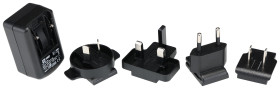 Adapter AC/DC Uwy 5V dc Iwy 2A USB 10W, typ wtyczki: Wtyk europejski, australijski, brytyjski, amerykański