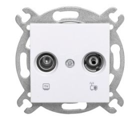 Gniazdo VIKO RTV końcowe - białe - KARRE