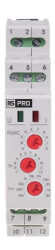 Timer Relay Szyna DIN 195 → 253V 2NO/1NC 2-stykowy RS PRO DPST 0.1 s → 576h 10 funkcyjny