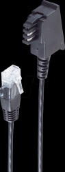 BS12-09045 TAE-F connector to RJ45 connector, black, 3.0 m
