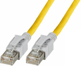 Patch cable with illuminated plugs, RJ45 plug, straight to RJ45 plug, straight, Cat 6A, S/FTP, LSZH, 2 m, yellow, DCK1001GE.2,0