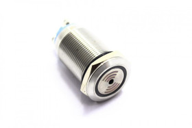 KONTROLKA CZERWONA Z BUZEREM 12V 19mm IP67