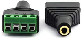 3.5mm 4-pin Mini Jack Female to ARK Terminal Block Adapter