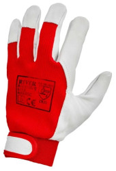 Rękawice ochronne robocze skóra z rzepem rozmiar 9 Schmith