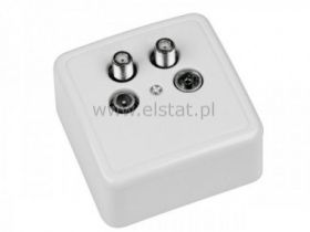 Gniazdo ab.TV- SATx2- Radio ( końcowe) pod tynk