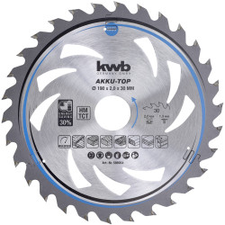 kwb 586954 Carbide Saw Blade 190x30mm 30 cogs precise clean cuts