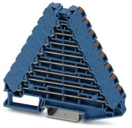 Shunting distributor, push-in connection, 0.14-2.5 mm², 2 pole, 8 A, 4 kV, blue, 3270136