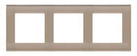 Simon 55 Ramka 3-krotna Nature Szkło mrożone beżowe TRN3/172