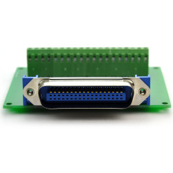 CZH-LABS 36-Pin 0.085&quot; Centronics Male Ribbon Connector Screw Terminal Block Breakout Board.