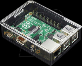 2258 Case for Raspberry Pi 3, plastic, black/clear