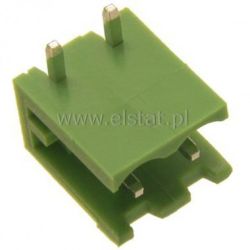 Listwa montaż. kątowa 2-zacisk. męska r = 5,08